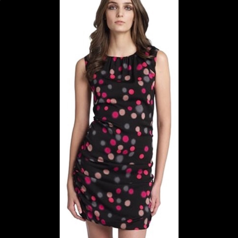 DVF multicolored ruched sheath